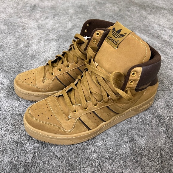 Adidas Attitude Hi Mens Size 11.5 Wheat Brown Sneakers Shoes NWT New - Picture 9 of 10